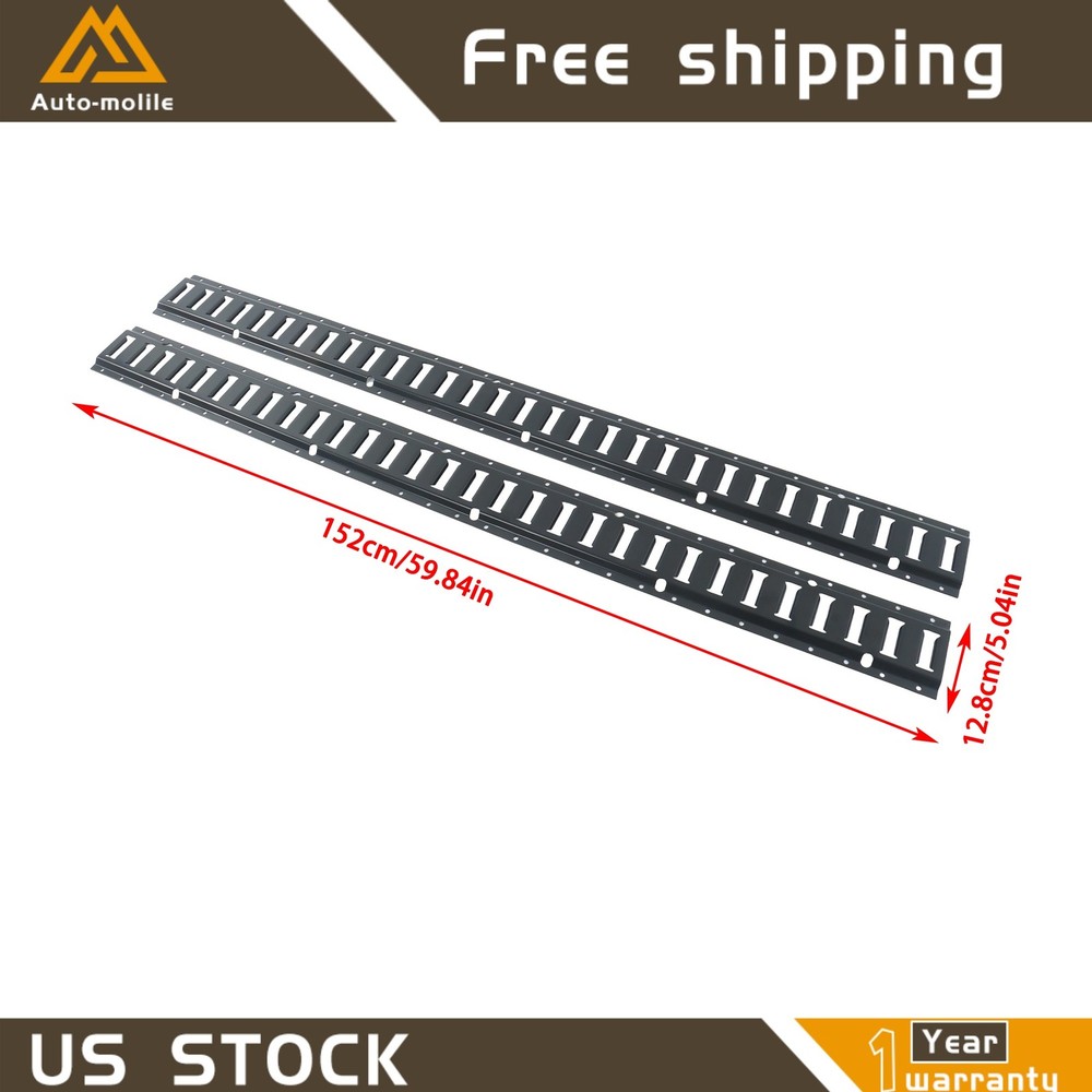5' E-Track Tie Down Rail Secure Cargo For ATV Truck 2 Pack Multi Purpose Durable
