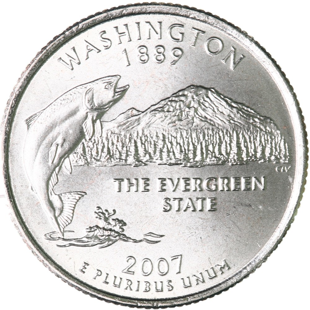 2007 D Washington State Quarter Satin Finish