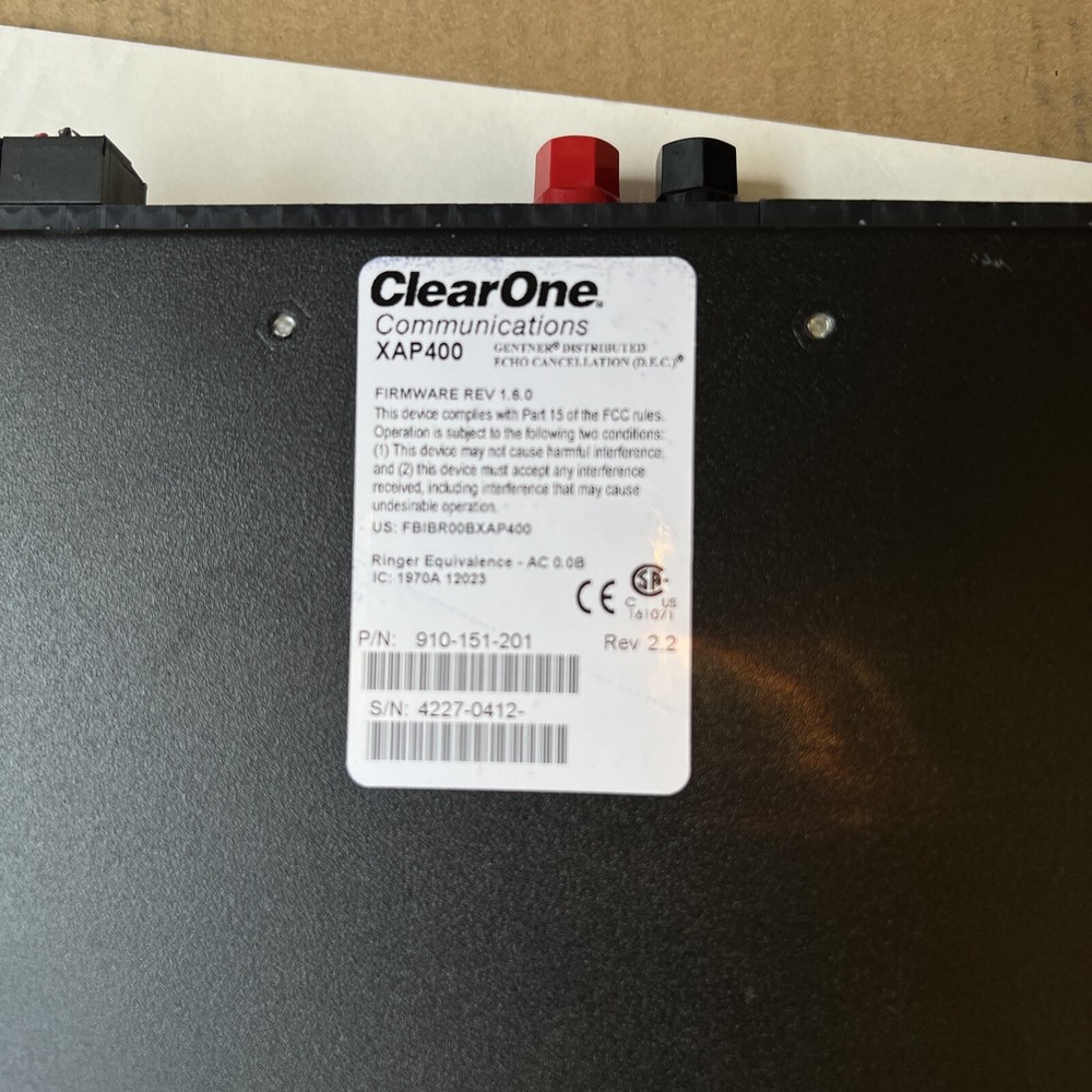 ClearOne XAP400 Audio Conferencing System Microphone Mixer XAP 400