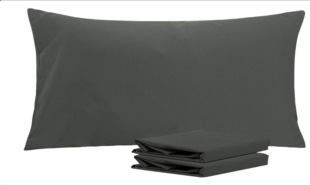 King Pillowcase Set - 2 Pack Brushed Microfiber 20x36 Pillowcases - Soft