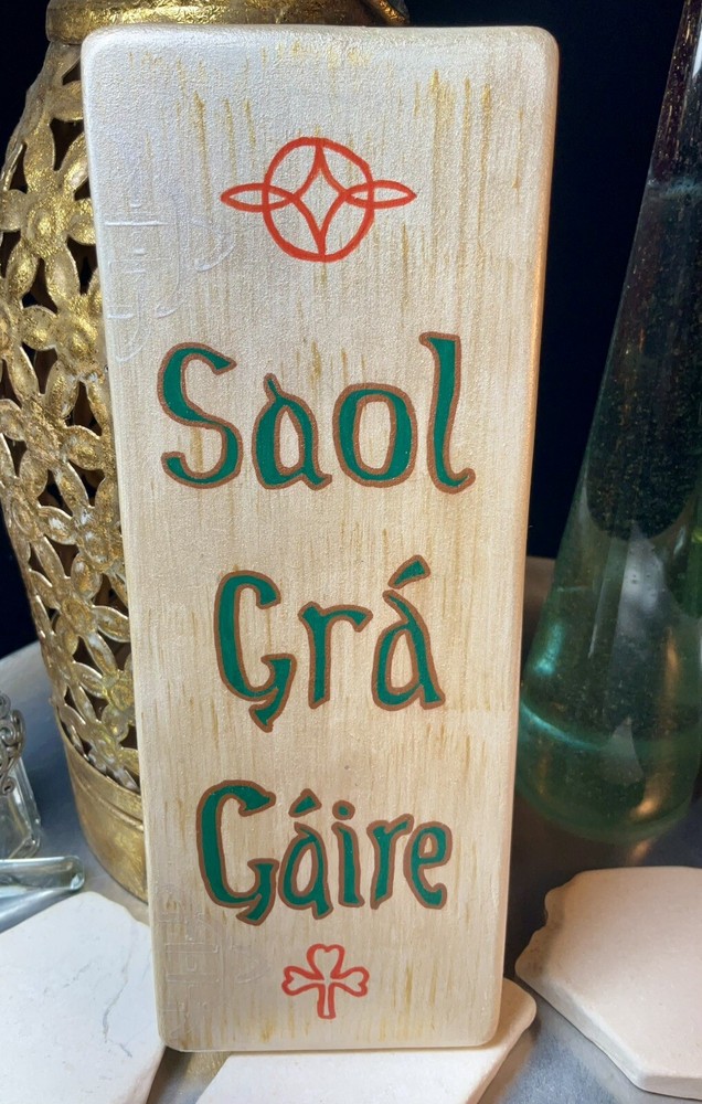 Wooden Handcrafted /Painted Message Board. Irish Theme