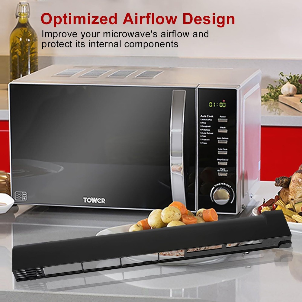 Replacement Microwave Vent Grille Black for LG Models Durable Airflow Component