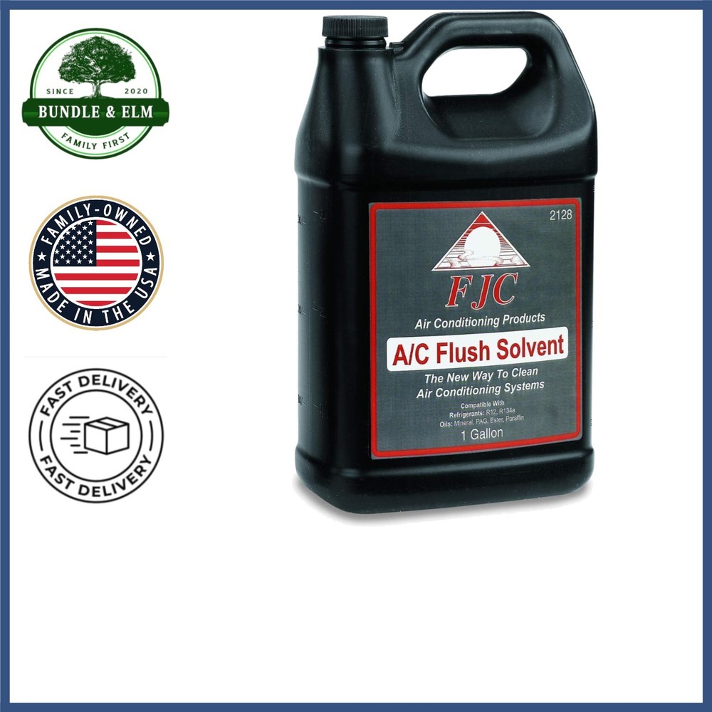 Gallon Container of A/C Flush Solvent, Compatible with Multiple Oil Types