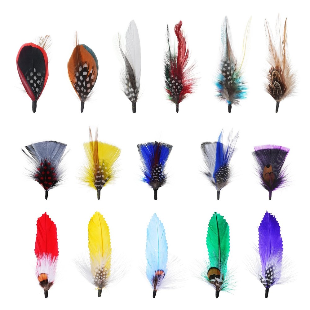 16 Pcs Hat Feathers for Fedora Assorted Hat Feathers Party Accessories