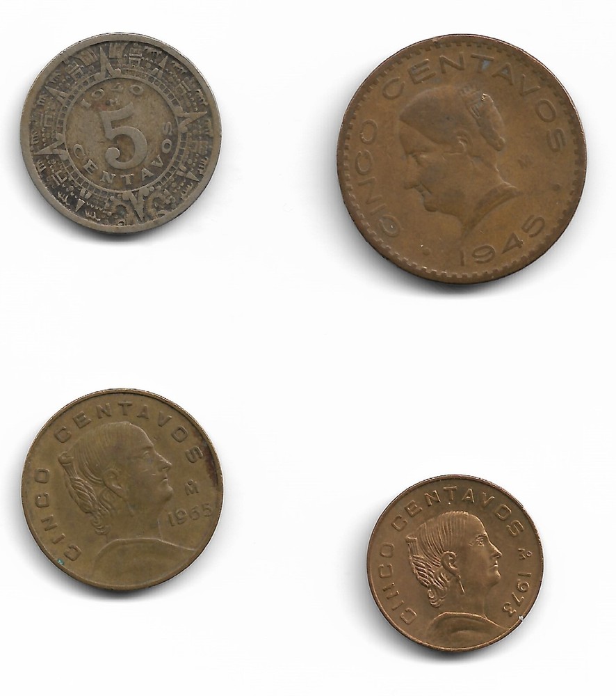 Mexico 5 Centavos 4 Varieties
