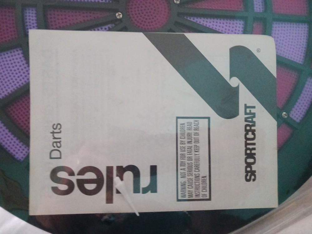 Sportscraft , Soft Touch 14-in Plastic Dart Board. 6 Extra Tips