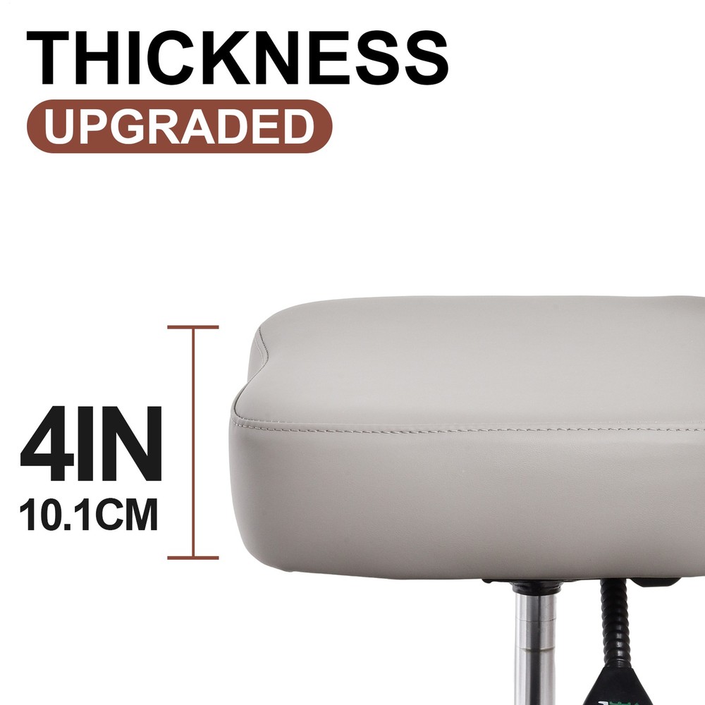 Height Adjustable Seat with Wheels for ADHD, Kneeling Chair with Back Support