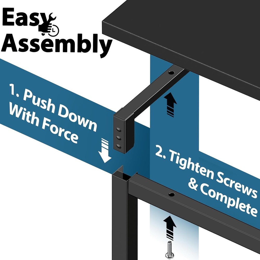 Mission 40-Inch Home Office Computer Desk Black