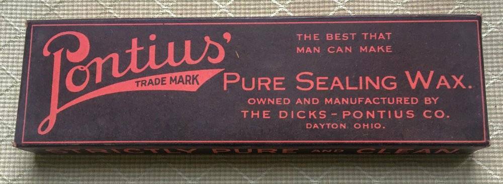 Vintage Pontius Pure Sealing Wax Dicks-Pontius Co
