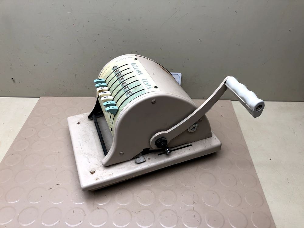 Vintage Paymaster Series S-1000 Check Writer Machine