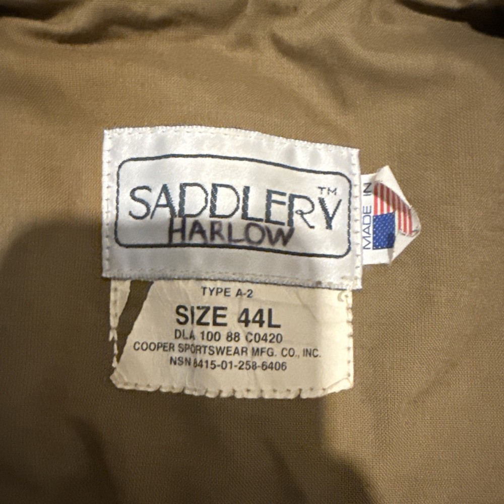 USAF A-2 Leather Flight Jacket 44R OFFICIAL ISSUE