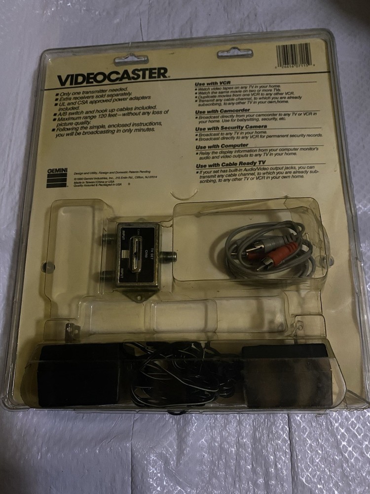 Gemini Videocaster Wireless VCR Multiplier Transmitter & Receiver Set VC2000