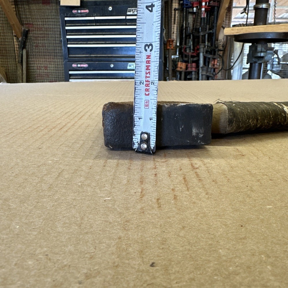 Vintage Unmarked As Found Camp Axe With Wood Handle 19”