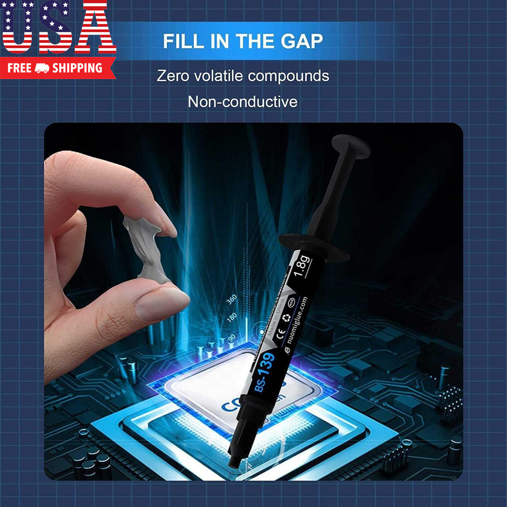 Thermal Paste, 1.8G with Toolkit CPU Paste Thermal Compound Paste Heatsink for I