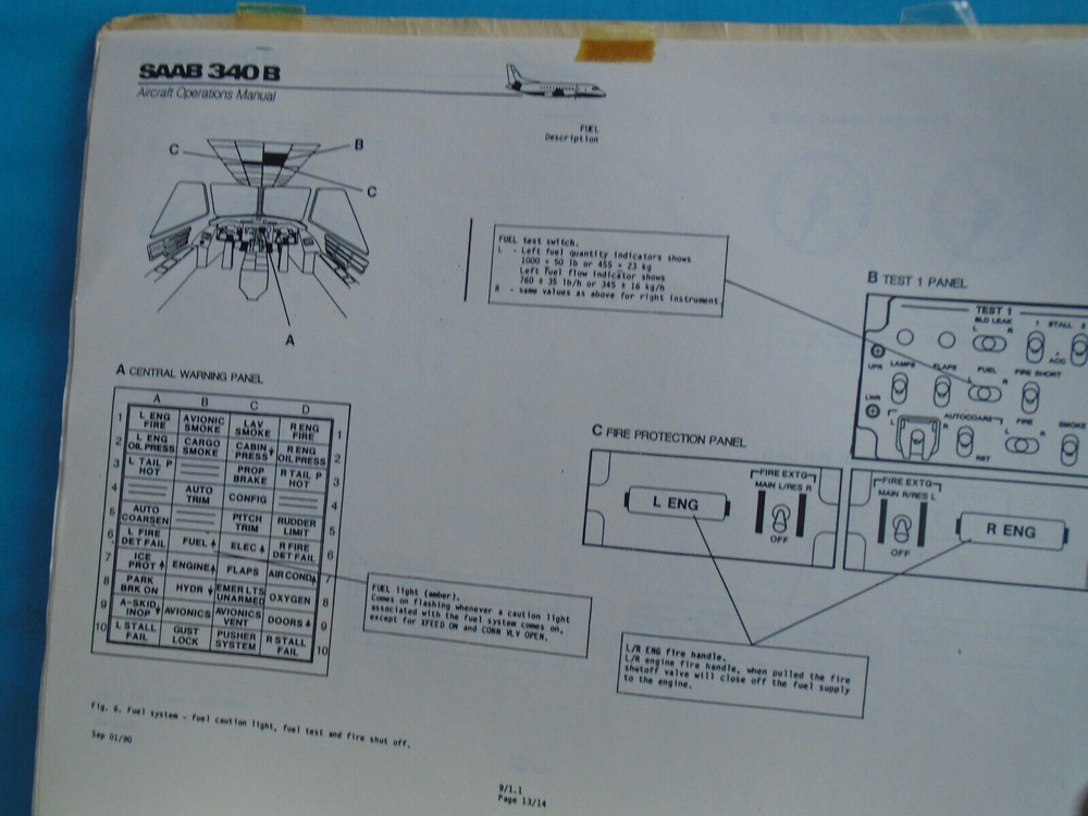 SAAB 340B Aircraft Operators manuals lot