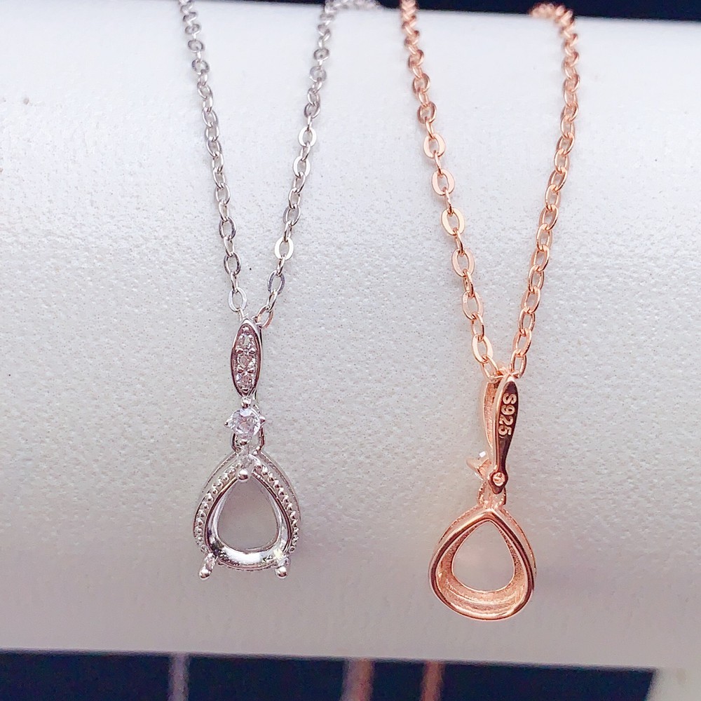 Silver 925 pendant empty setting, DIY blank setting YD117