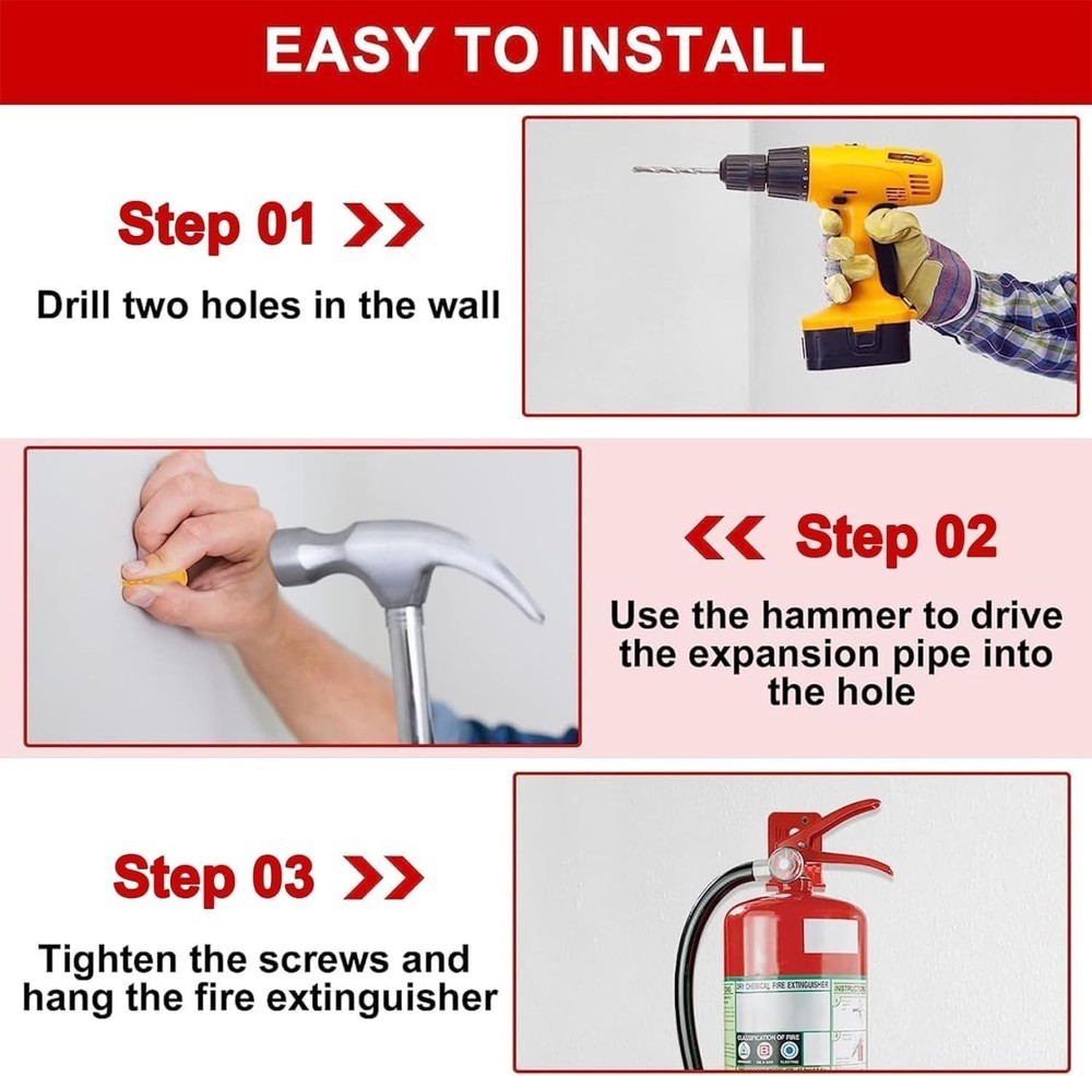 2-UNIVERSAL FORK STYLE WALL MOUNT BRACKETS 5-10 & 40lb. FIRE EXTINGUISHER