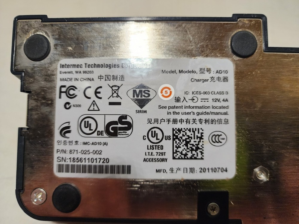 Intermec Charging Dock Cradle AD10 871-025-002 * READ DESCRIPTION*