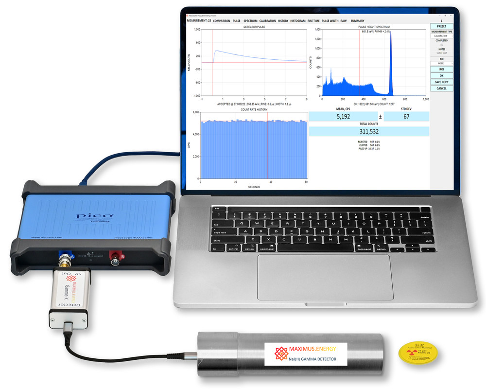 Pico-MCA DPP/Multichannel Analyzer Gamma, X-Ray, Neutron Spectrometer