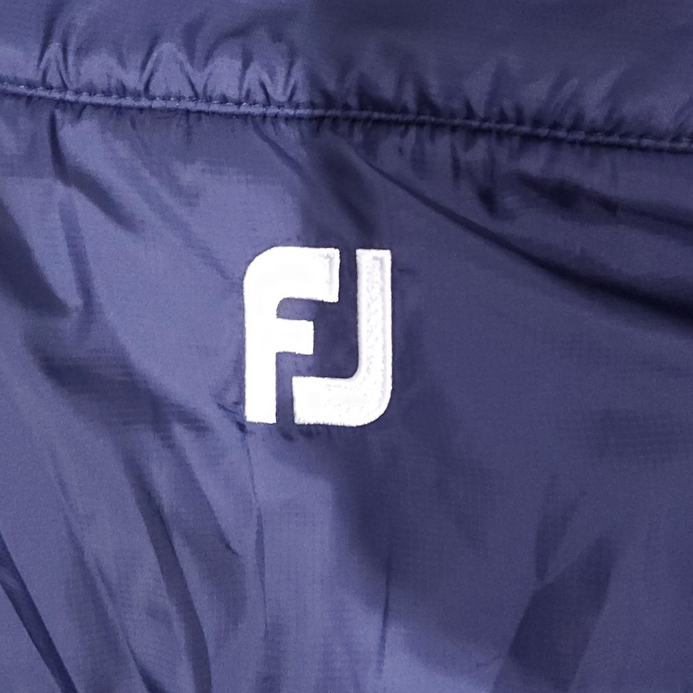 Footjoy Heather Yoke 1/2 Pullover Mens Large Navy Blue Golf Performance Midlayer