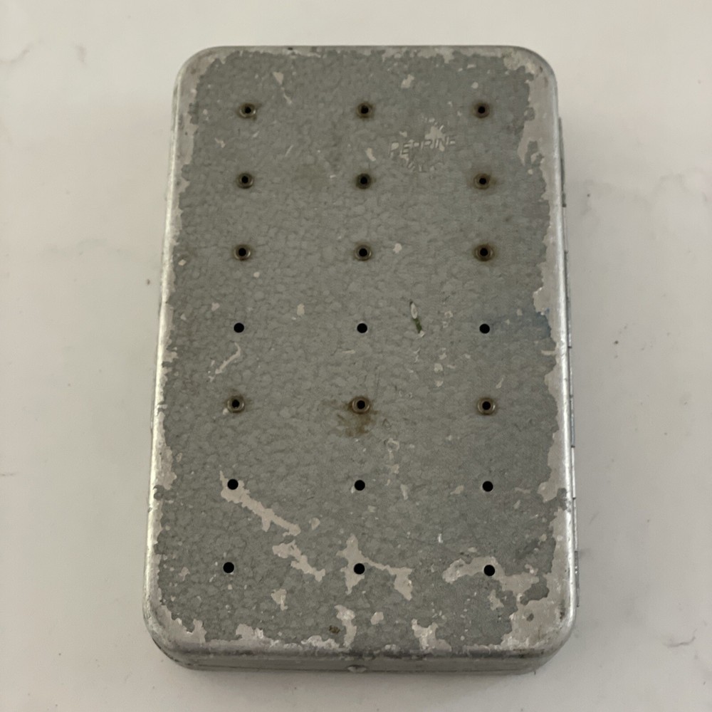 Vintage Perrine Aluminum Fly Box Empty
