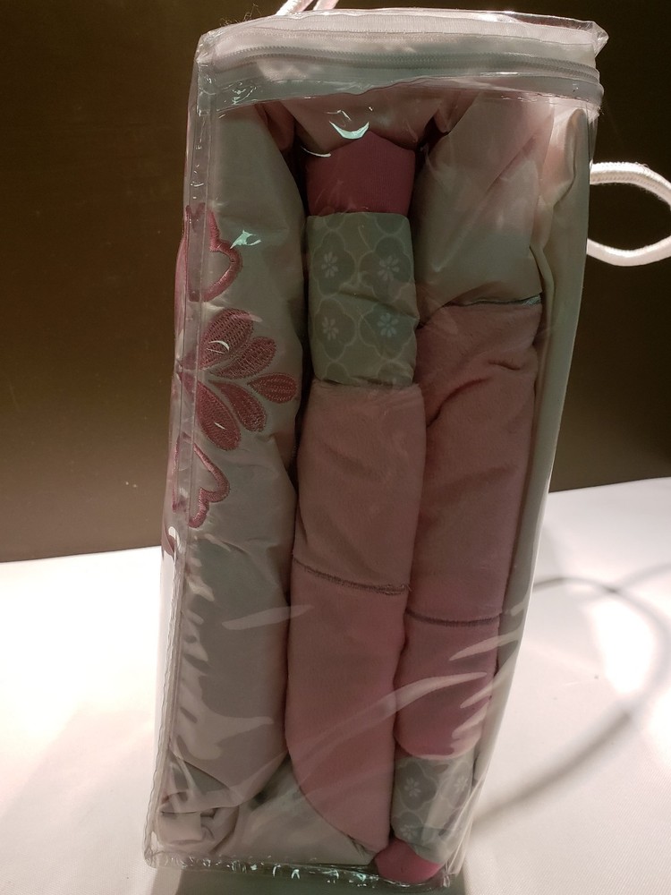 Sumersault PRINCESS pink 4 Pc Crib Bed Set, comforter 2 CRIB SHEETS dust ruffle