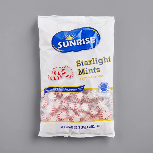 Peppermint Starlite Mints Individually Wrapped 3 lb. Bag