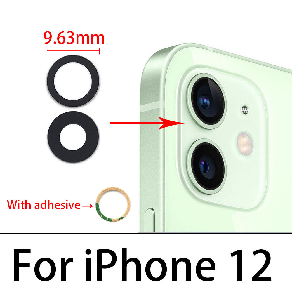 For iPhone 12 / Mini / Pro / Pro MAX Rear Back Camera Lens Replacement + Glue