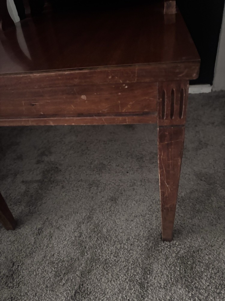 Vintage Walnut MCM Mersman Formica Top Step End/side Table