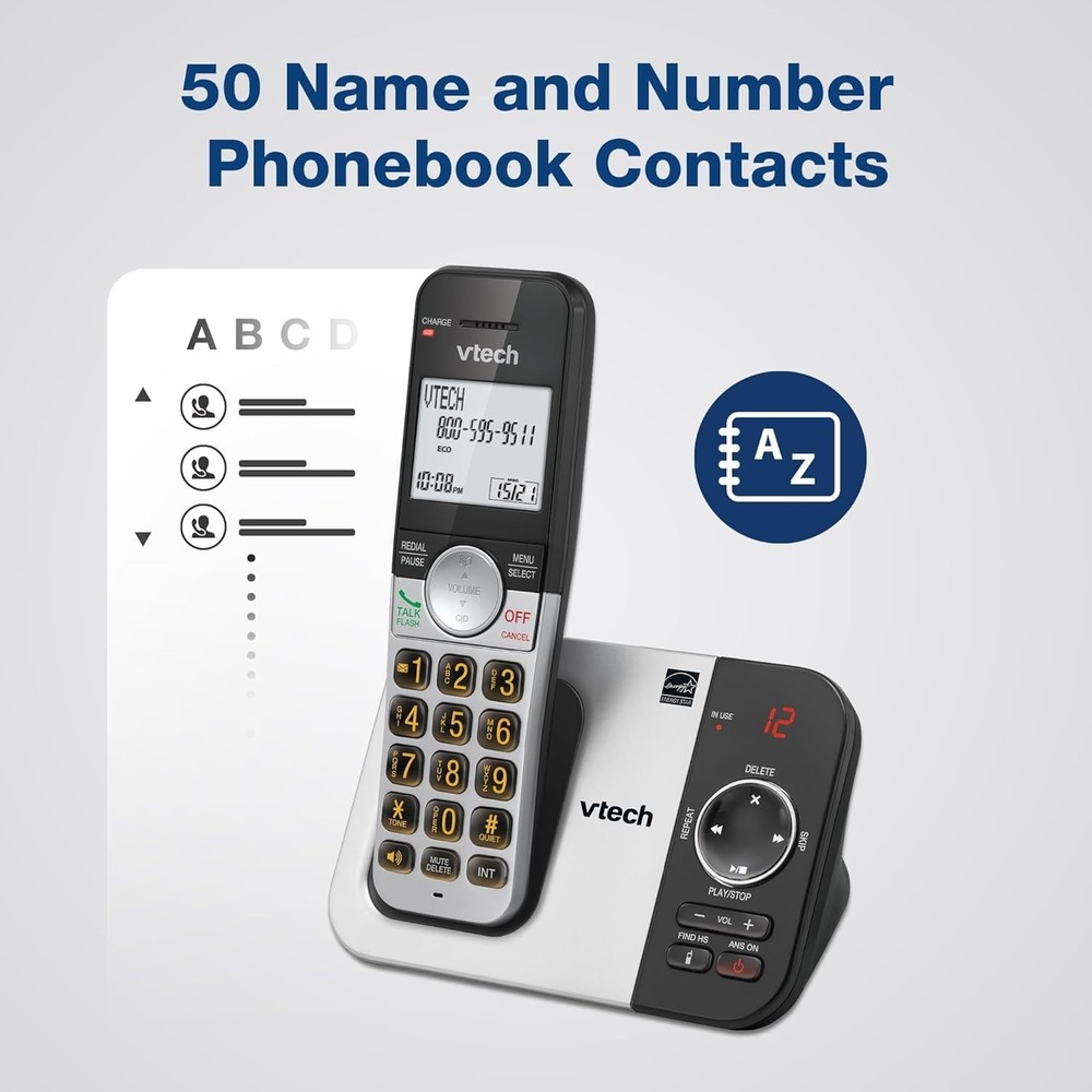 Cordless Phone Set with Answering Machine - 3 Handsets