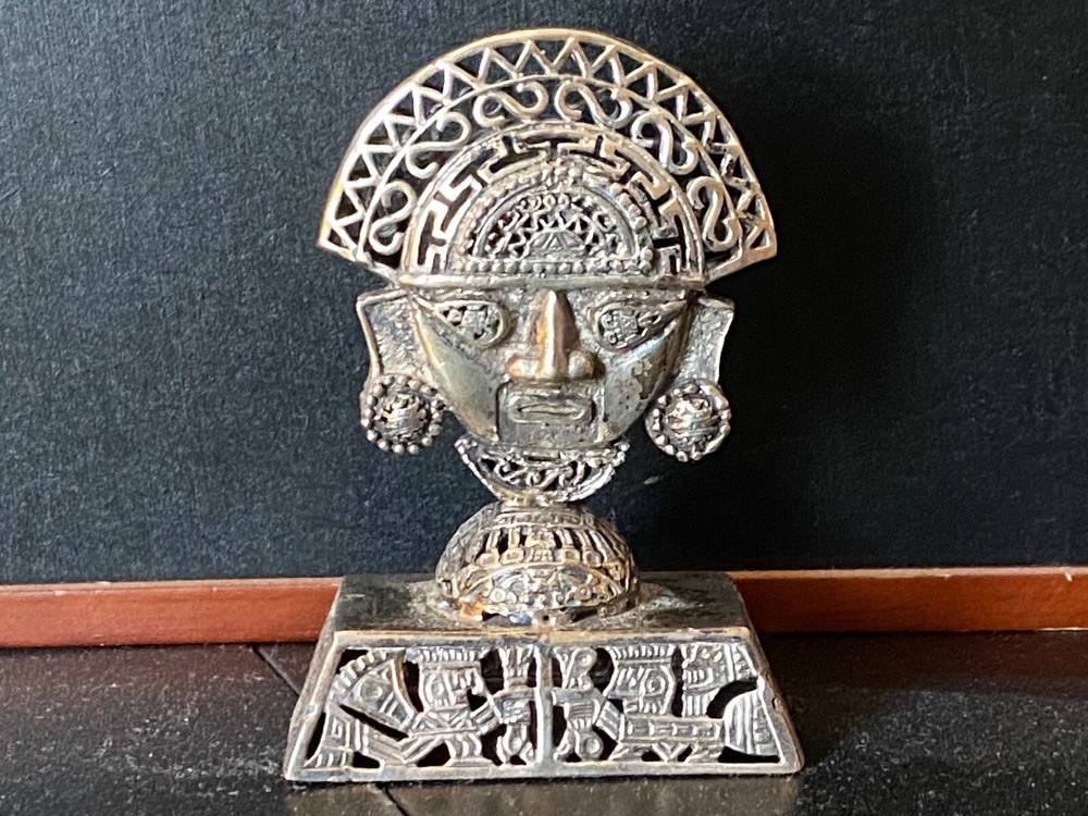 Peruvian Silver Inca Sculpture