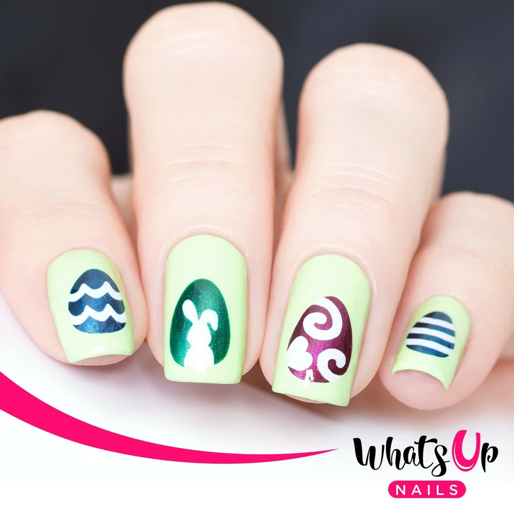 Whats Up Nails - Egg-stra Special Stencils for Nails, Easter Nail Stickers