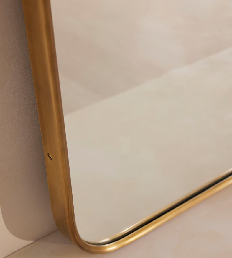 Soho Home Cooper Wall Mirror, Antique Brass