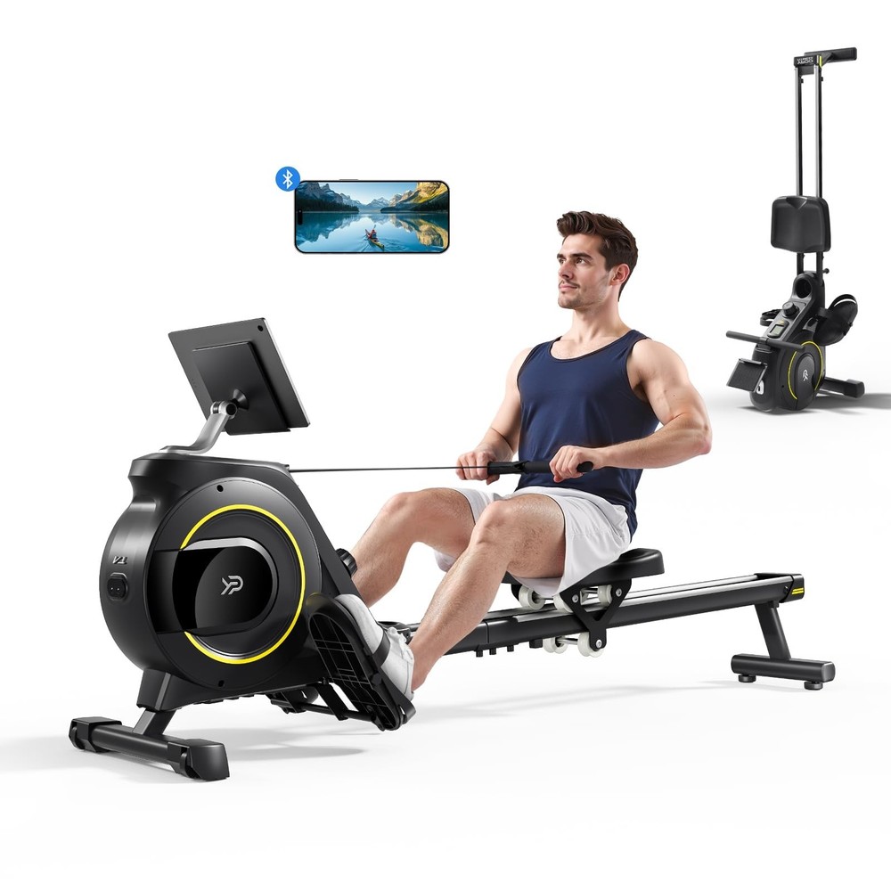 Rowing Machine for Home, 350 LB Capacity, 16-Level Silent Resistance, Magneti...