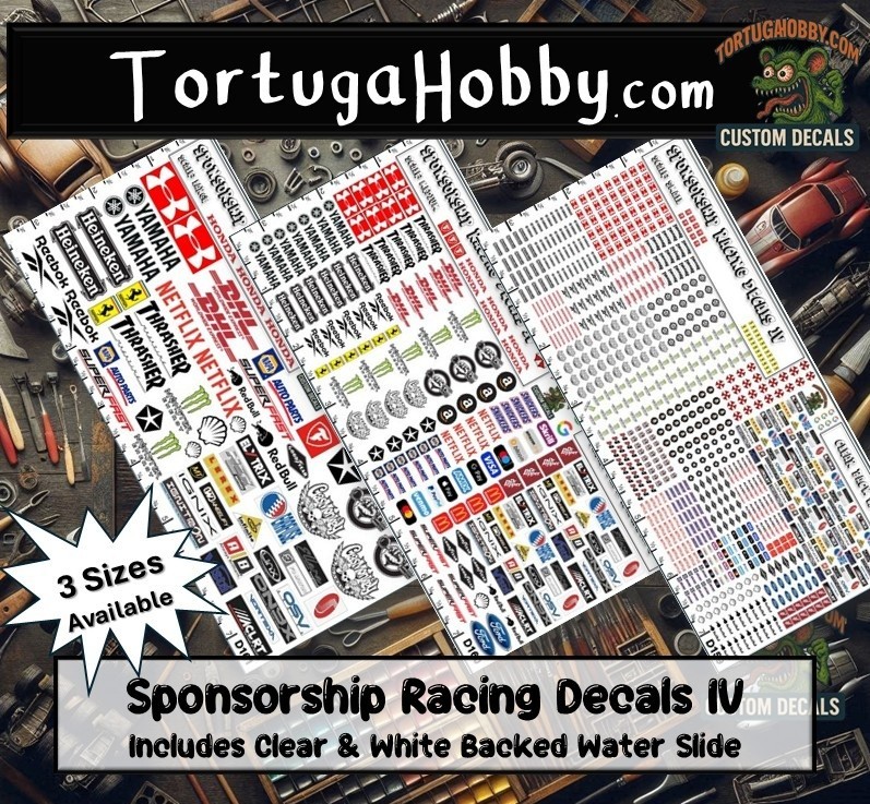 Sponsorship Racing Decals IV - Waterslide - Various Scales