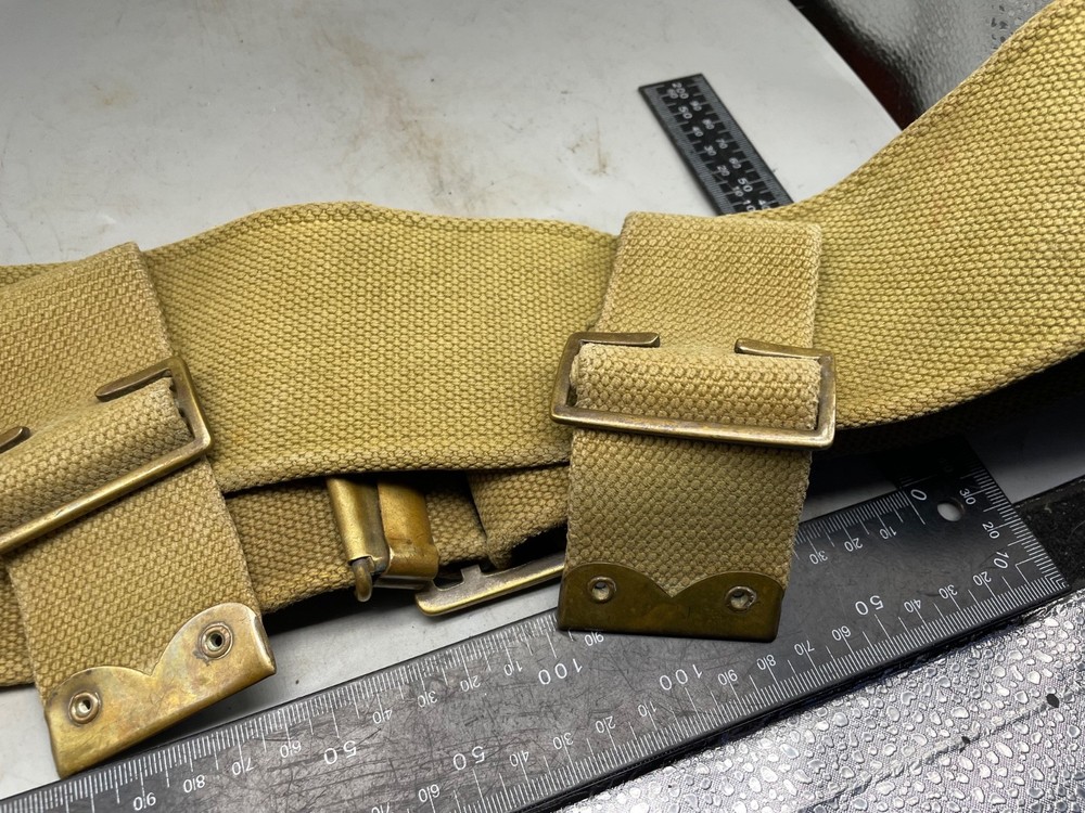 Original WW1 British Army 1908 Pattern Webbing Belt - Approx Size 36" Waist
