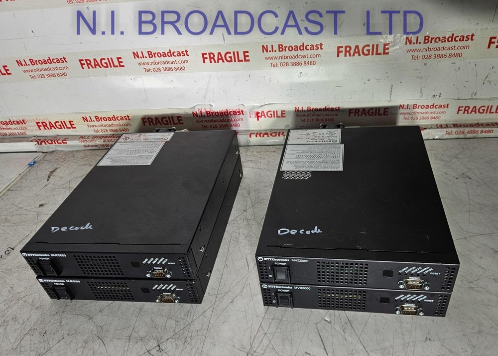 1x NTT IP mvd5000 decoder and 1x IP mve5000 encoder h.264 mpeg4