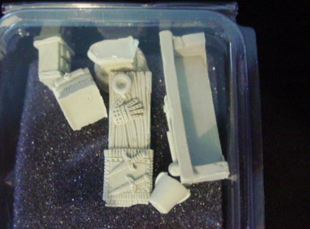 UNKNOWN MINIATURE CO - Medieval 28mm @@ BLACKSMITH SET Pack (New)