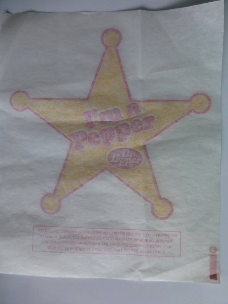 Rare Iron on "I'm a Pepper"