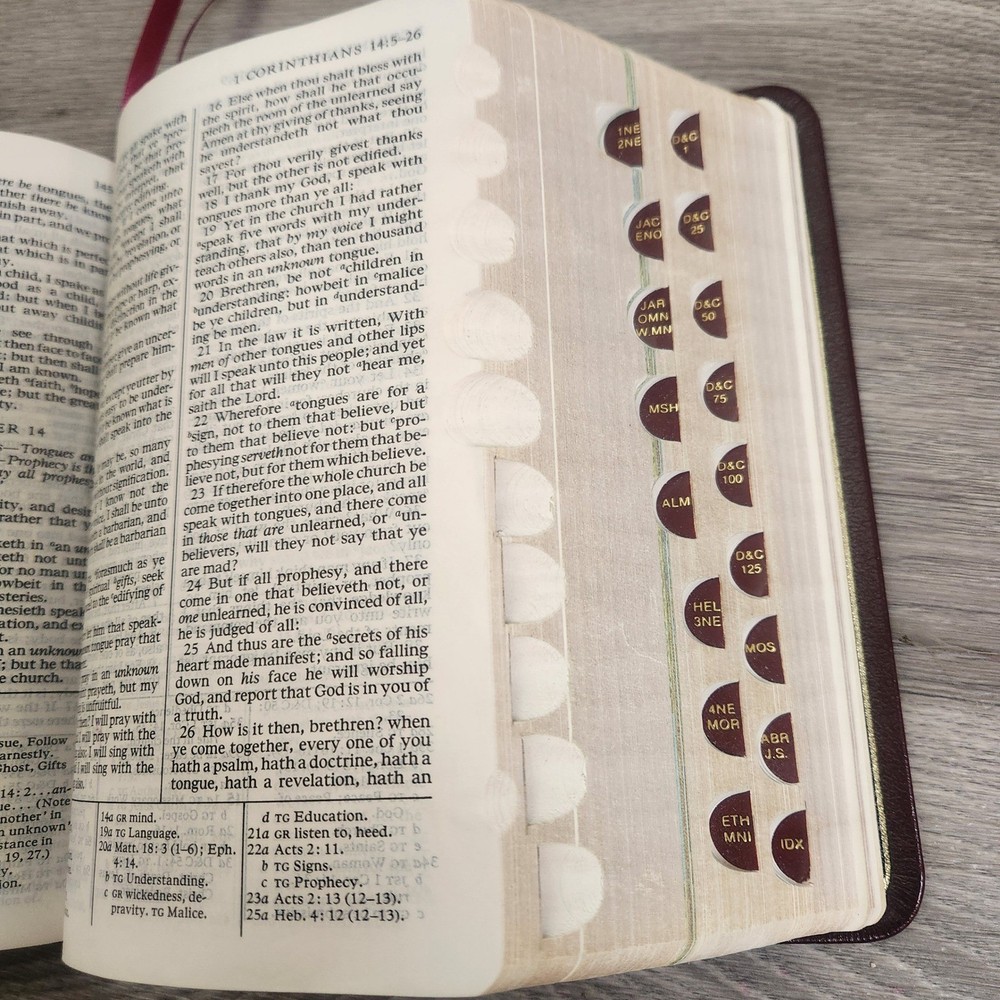 VTG Holy Bible King James Version LDS Explanatory Notes Cross References Leather