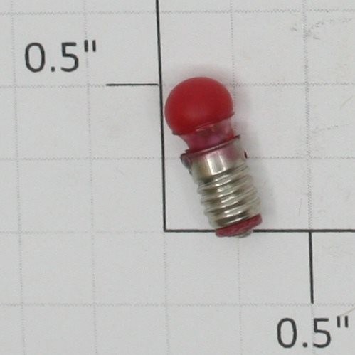 Lionel 1402-30114 Volt Midget Screw Base Translucent Red Globe Light Bulb
