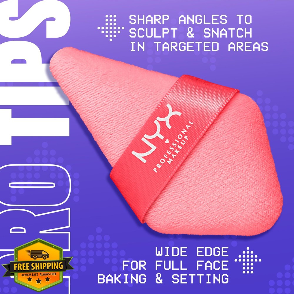 NYX Professional Powder Puff Applicator Triangle Reusable