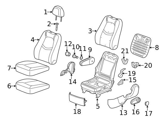 Genuine GM Headrest 25872563