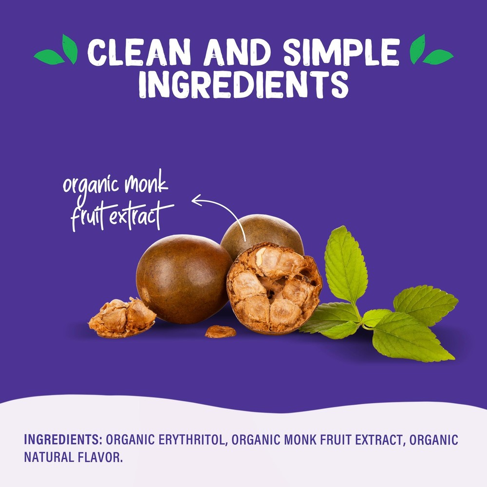 Monk Fruit Sweetener - Zero Calorie Sugar Substitute for Baking & Drinks, 12 oz