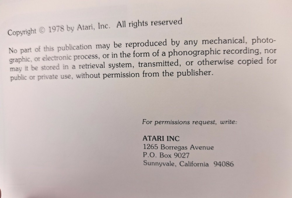 1978 Atari Orbit Arcade Operation, Maintenance & Service Manual Vintage