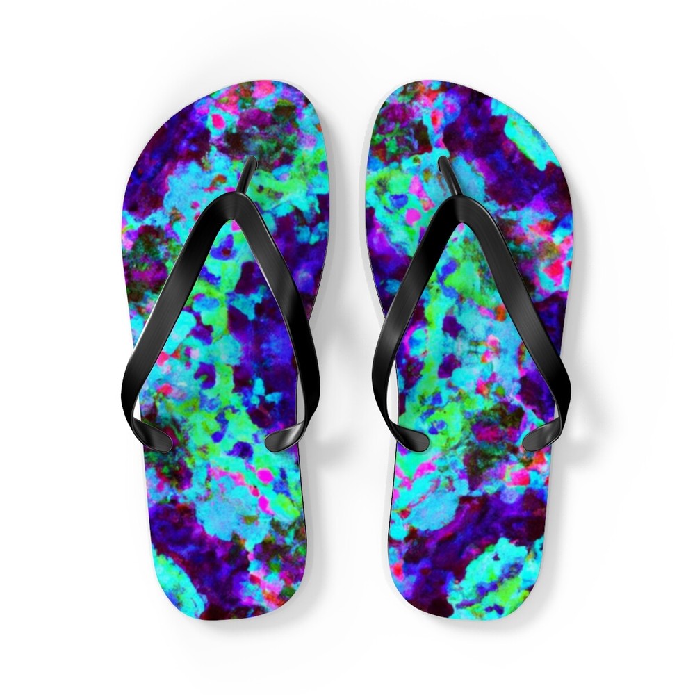 Hattie Leighton- Psychedelic Trippy Flip Flop Beach Sandals