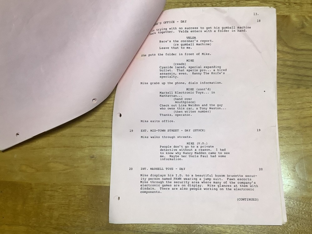 1984 Mickey Spillane’s Mike Hammer Original Script - Satan, Cyanide & Murder
