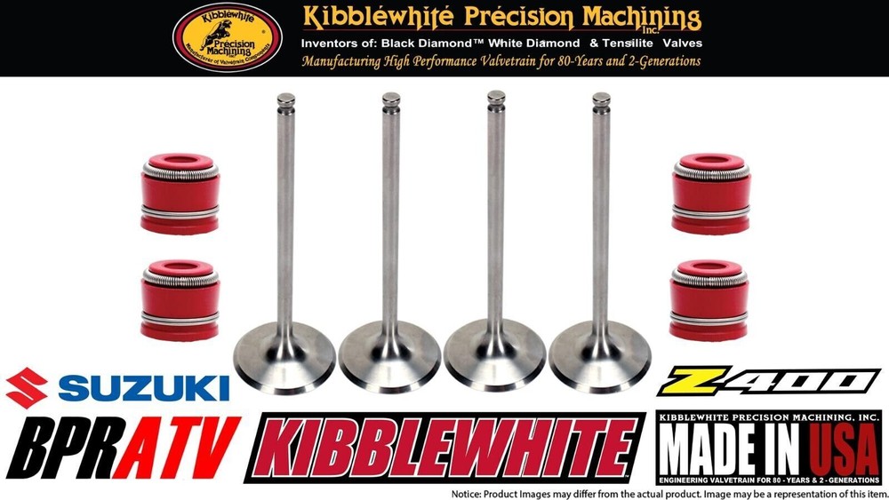 Suzuki DRZ400 Kibblewhite Titanium Spring Kit White Diamond Valves STD RED Seals