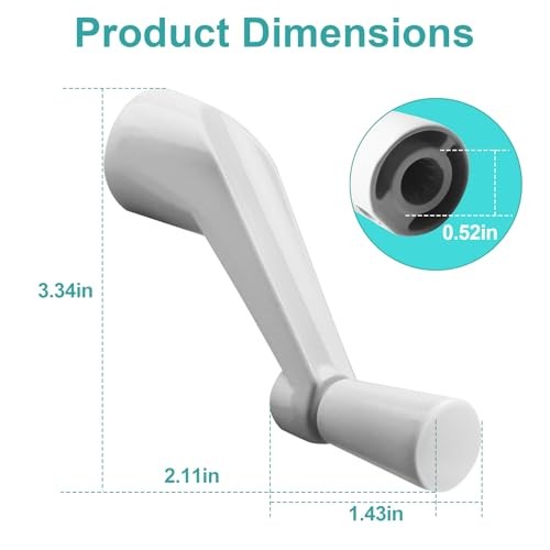 Window Handle Crank Replace,3/8" Spline Crank Handle & Tee Handle Casement