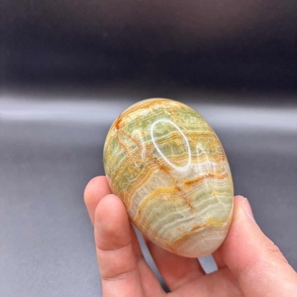 Vibrant Multi-Color Stone Sphere Egg (approx. 280 grams)